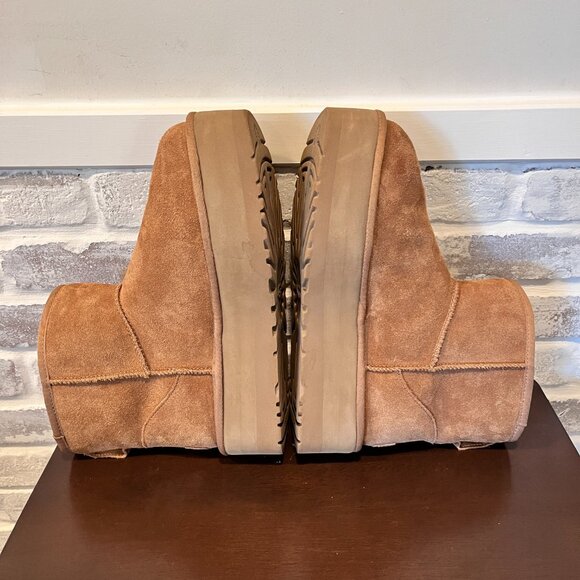 Ugg Classic Mini Platform Chestnut Boots Womens Size 10 SN 1134991 Booties - Picture 5 of 9